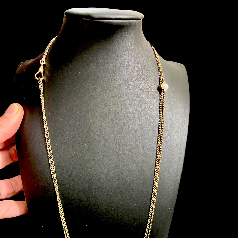 Antique pocket watch chain with slide